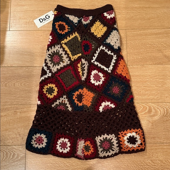 D&G Multicolor Patchwork A-Line Skirt
